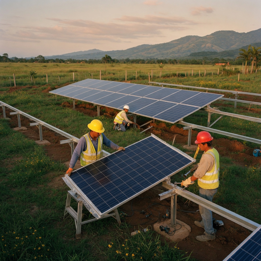 Construcción de la planta solar